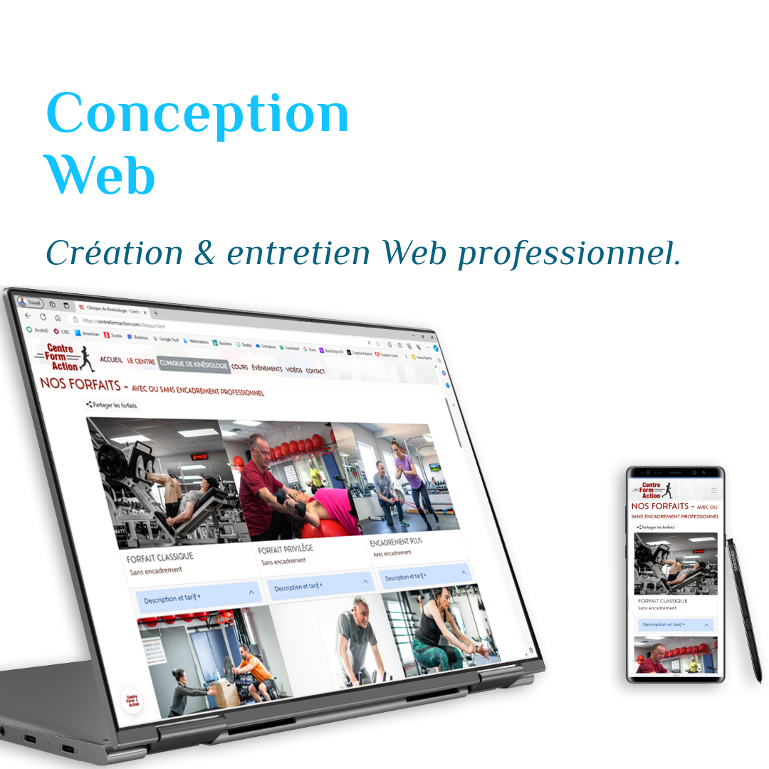 Conception & entretien de site Web professionnel. - Développez de nouveaux clients & marchés.